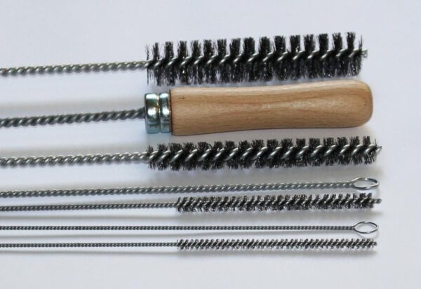 Spazzola a mano in filo metallico tonda